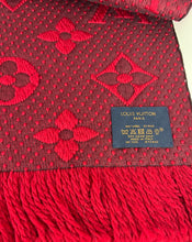 Load image into Gallery viewer, Louis Vuitton logomania scarf in red ruby