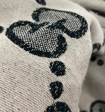 Load image into Gallery viewer, Gucci GG jacquard wool scarf black /ivory