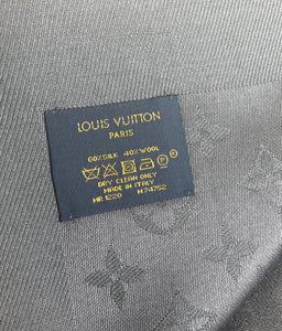 Louis Vuitton classique monogram shawl in charcoal