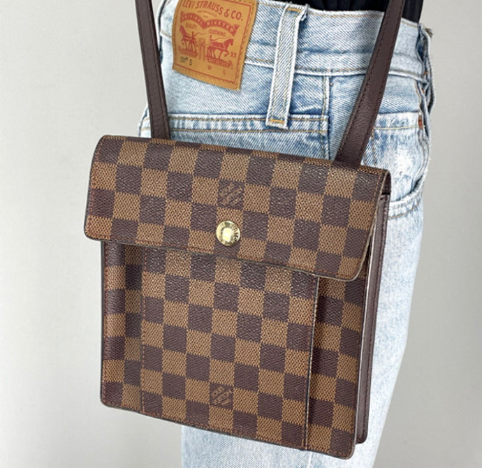 Louis Vuitton pimlico crossbody bag in damier ebene canvas