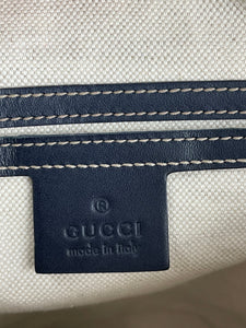 Gucci GG supreme blue messenger flap bag