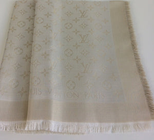 Louis Vuitton shine shawl white/gold