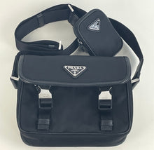Load image into Gallery viewer, Prada re-nylon and Saffiano leather shoulder bag