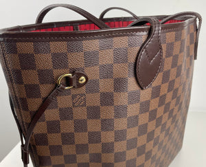 Louis Vuitton Neverfull MM size in damier ebene