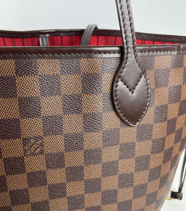 Louis Vuitton Neverfull MM size in damier ebene