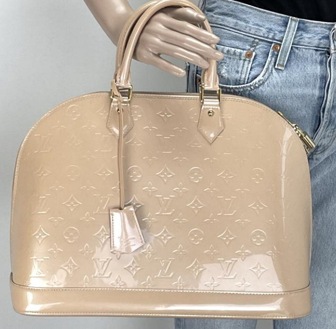 Louis Vuitton alma GM rose florentine vernis