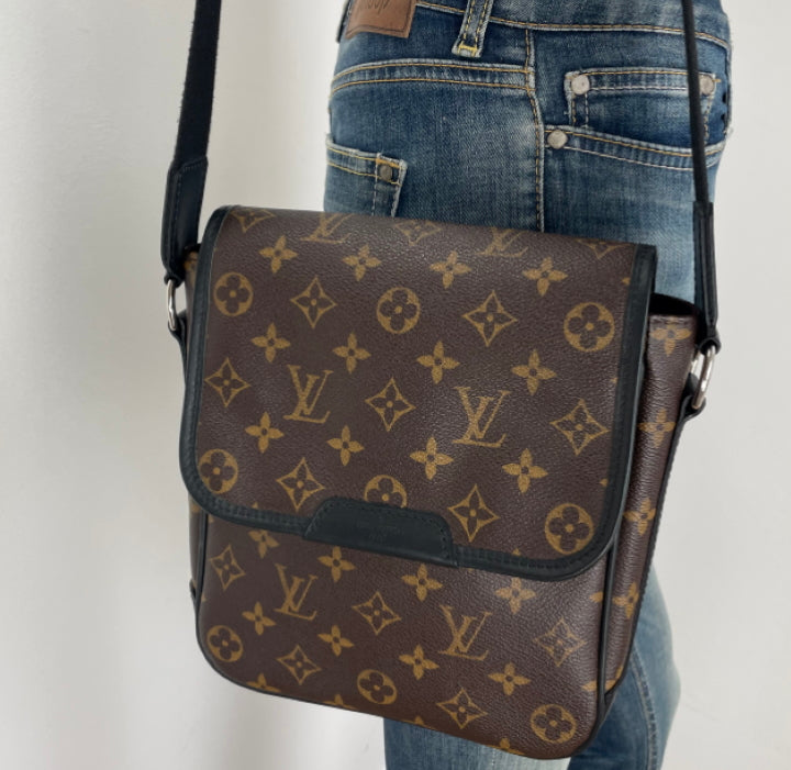 Louis Vuitton Monogram Macassar Canvas Bass MM Messenger Bag