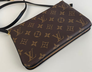 Louis Vuitton double zip pochette giant reverse and monogram