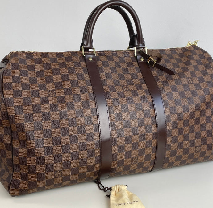Louis Vuitton keepall 50 in damier ebene