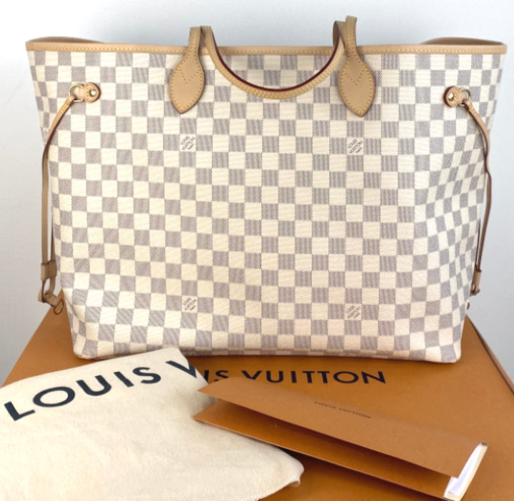 Louis Vuitton, Bags, Like New Authentic Louis Vuitton Neverfull Gm Azur  Rose Ballerine