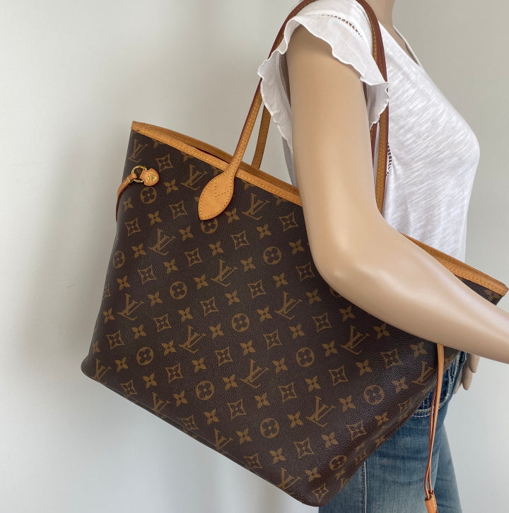 【ルイヴィトン・Louis Vuitton 】Neverfull MM M47143 Neverfull MM Monogram Mid Size Cherry Red Tote | LOUIS VUITTON ®
