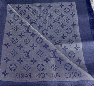 Louis Vuitton shine shawl bleu nuit