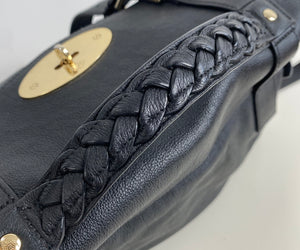 Mulberry black alexa satchel