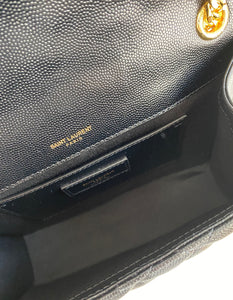 Saint Laurent YSL medium envelope bag black