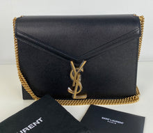 Load image into Gallery viewer, Saint Laurent YSL Cassandra monogram clasp bag black