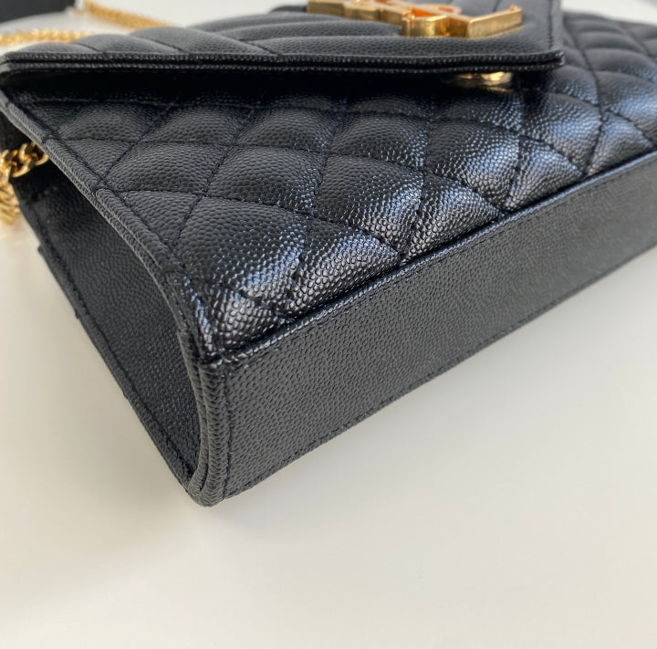 Saint Laurent YSL small envelope bag black – Lady Clara's Collection