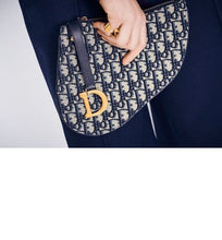 Load image into Gallery viewer, Dior Oblique saddle pochette or cross body bag